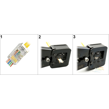 WTYK MODULARNY PRZELOTOWY EKRANOWANY RJ45T/6-EKRAN*P100 TYP EZ
